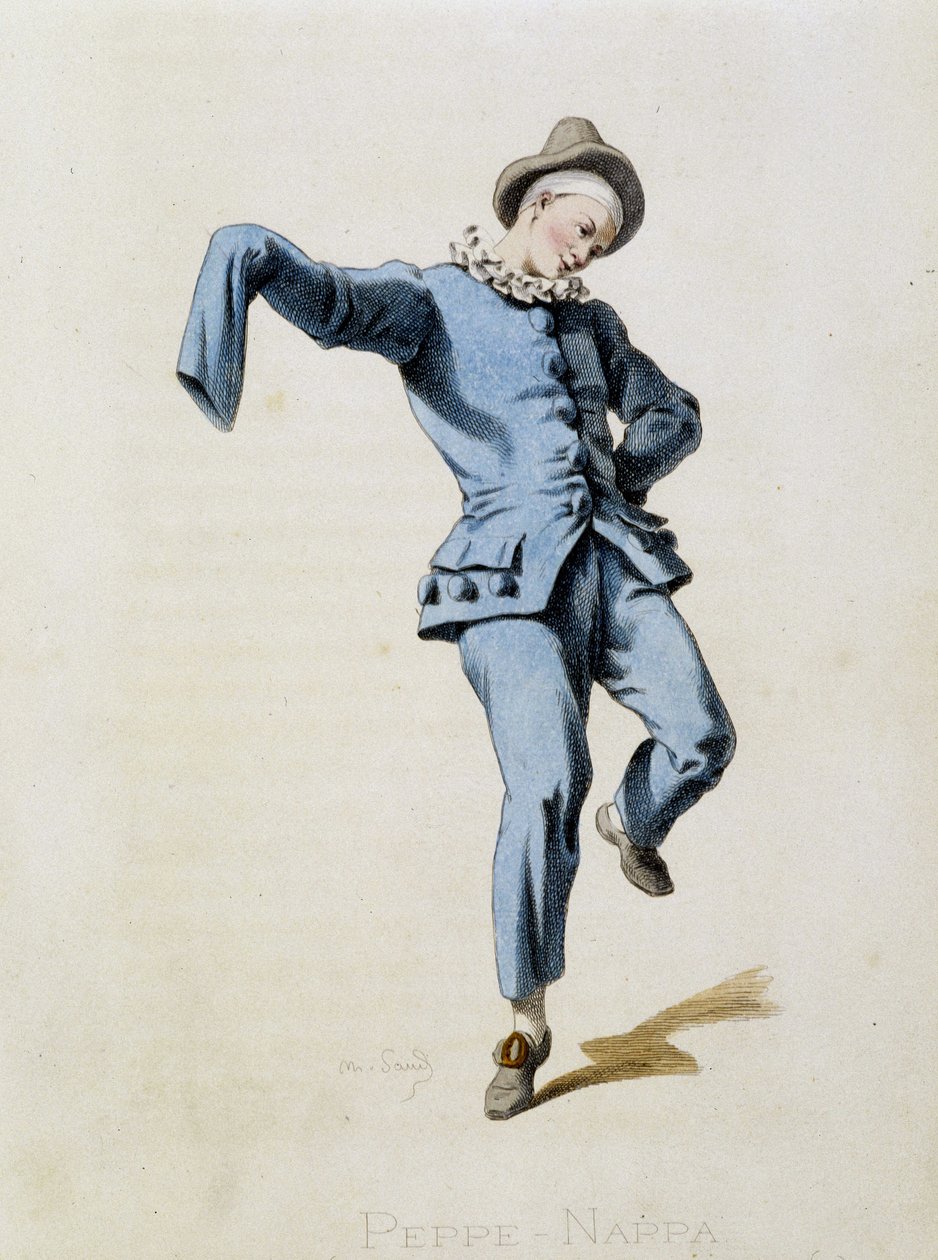 استمد Peppe Nappa (Pierrot أو Peppe-Nappa) من "Masques et bouffons" (الكوميديا ​​الإيطالية) ، والنصوص والرسومات التي كتبها موريس ساند ، والمطبوعات التي كتبها A.Manceau ، ومقدمة بقلم جورج ساند ، باريس ، ميشيل ليفي فرير بواسطة موريس ساند