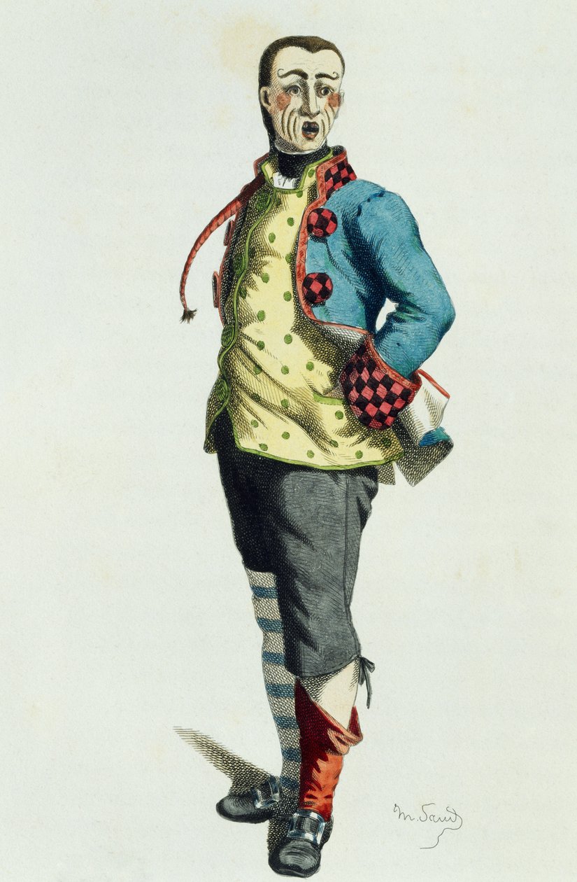 Stenterello في عام 1858 ، بواسطة موريس ساند (1823-1889) بواسطة موريس ساند