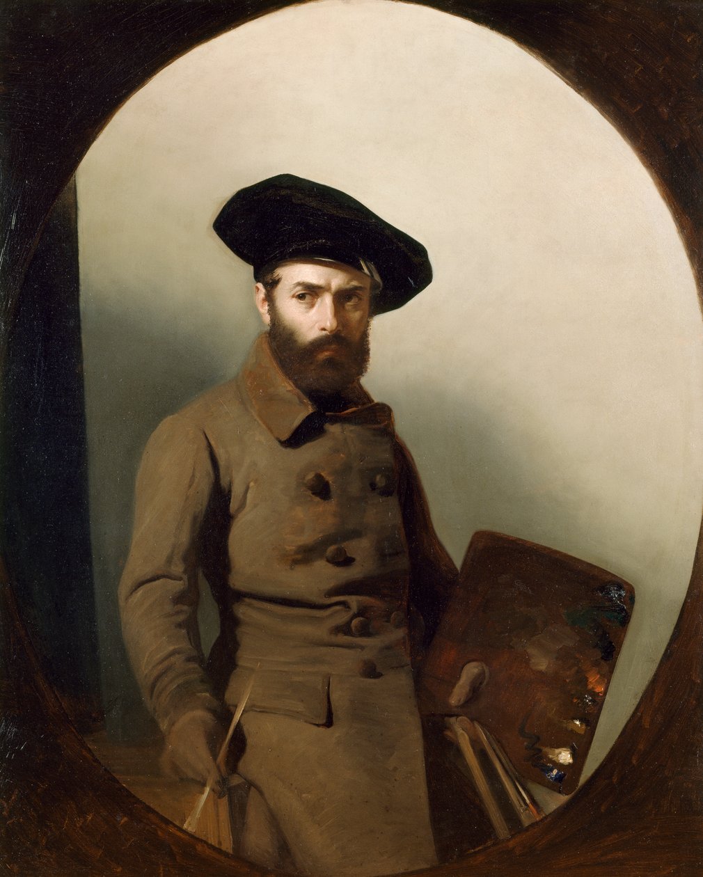 صورة للرسام كارلو بيلوسيو ، بواسطة ماورو كونكوني (1815-1860) ، زيت على قماش بواسطة ماورو كونكوني
