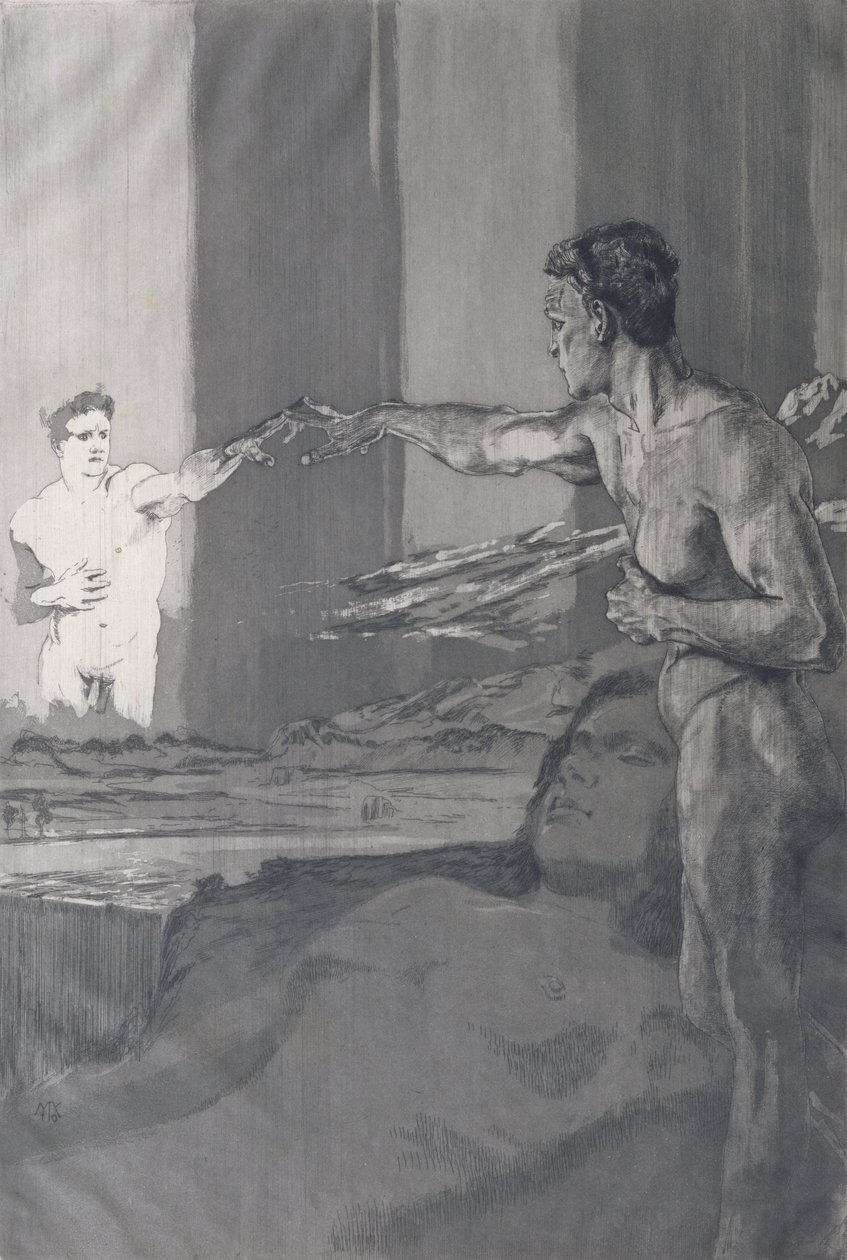 الفيلسوف ، من سلسلة "الموت ، الجزء الثاني" ، 1898 بواسطة ماكس كلنجر