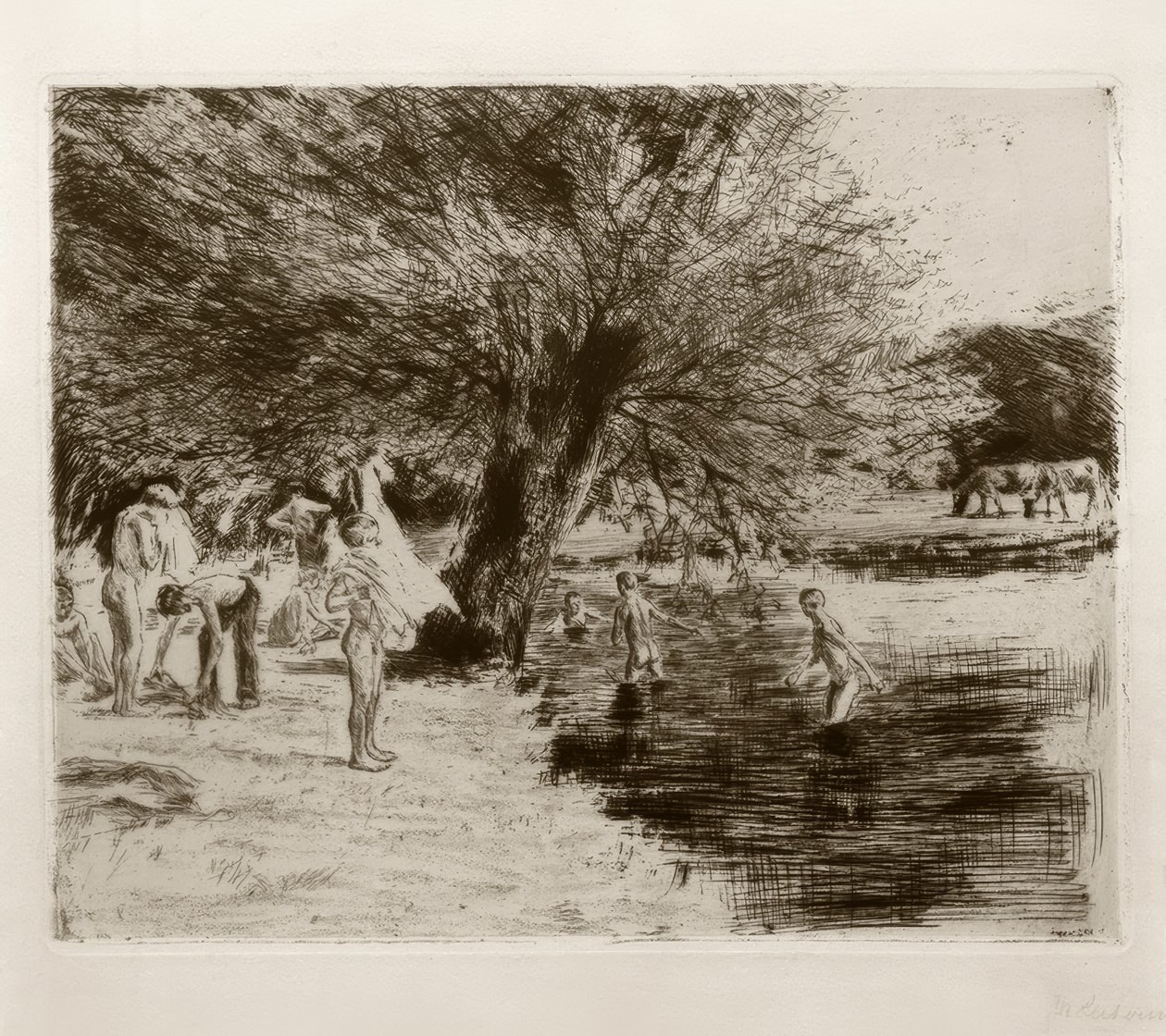 M.Liebermann ، الاستحمام الأولاد بواسطة ماكس ليبرمان