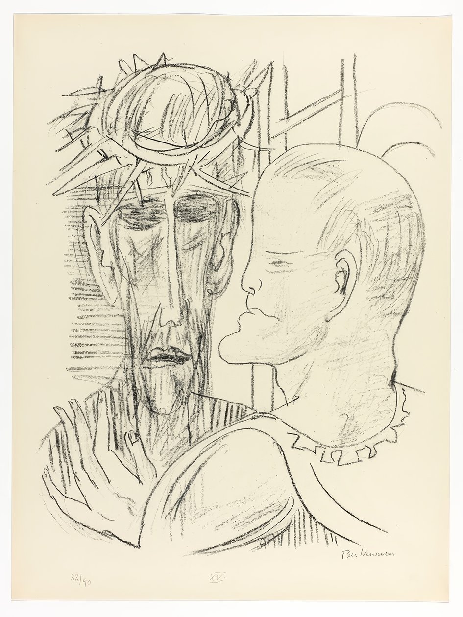 Christ and Pilate, plate 15 from Day and Dream بواسطة ماكس بيكمان