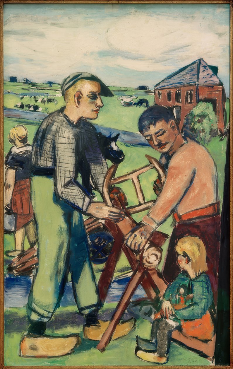 Holzsäger mit Kind (Holländische Holzsäger) بواسطة ماكس بيكمان