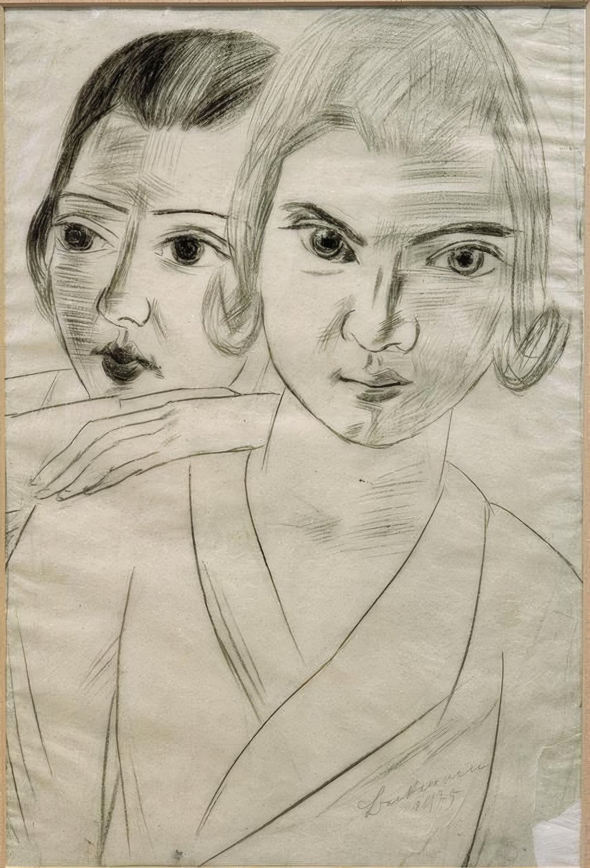 Pizchen und Quappi – Doppelporträt Marie-Louise von Motesiczky und Mathilde von Kaulbach بواسطة ماكس بيكمان