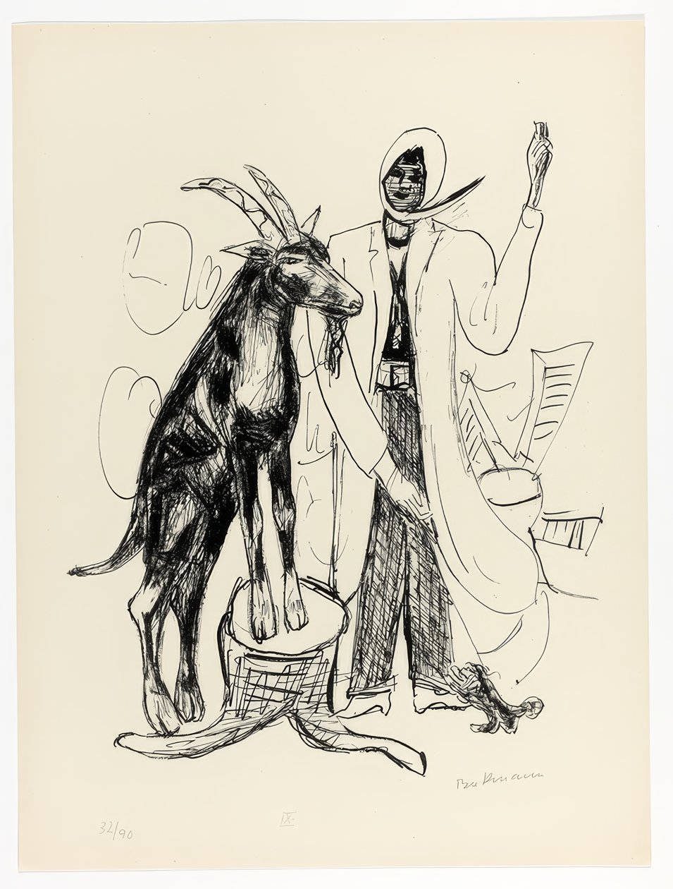 The Buck ، اللوحة التاسعة من Day and Dream بواسطة ماكس بيكمان
