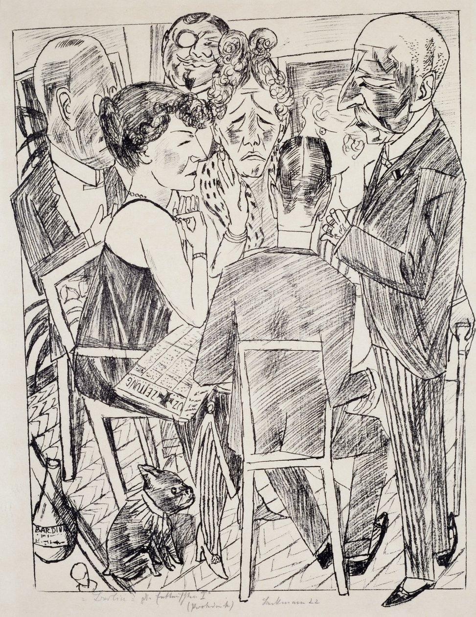 أنا المحبط ، بقلم ماكس بيكمان (1884-1950) ، طباعة حجرية. ألمانيا ، القرن العشرين. بواسطة ماكس بيكمان