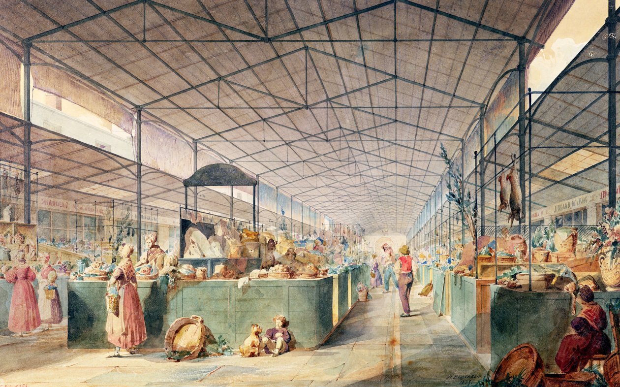 داخل Les Halles ، 1835 بواسطة ماكس بيرثيلين