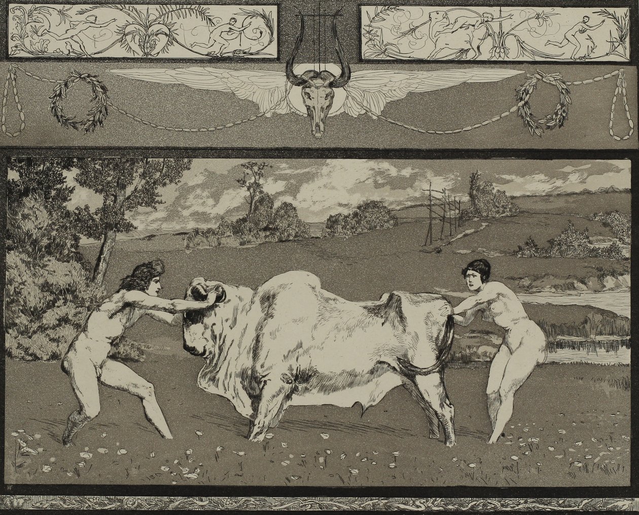 أبولو ودافني الثاني من سلسلة Opus II ، 1879 بواسطة ماكس كلنجر