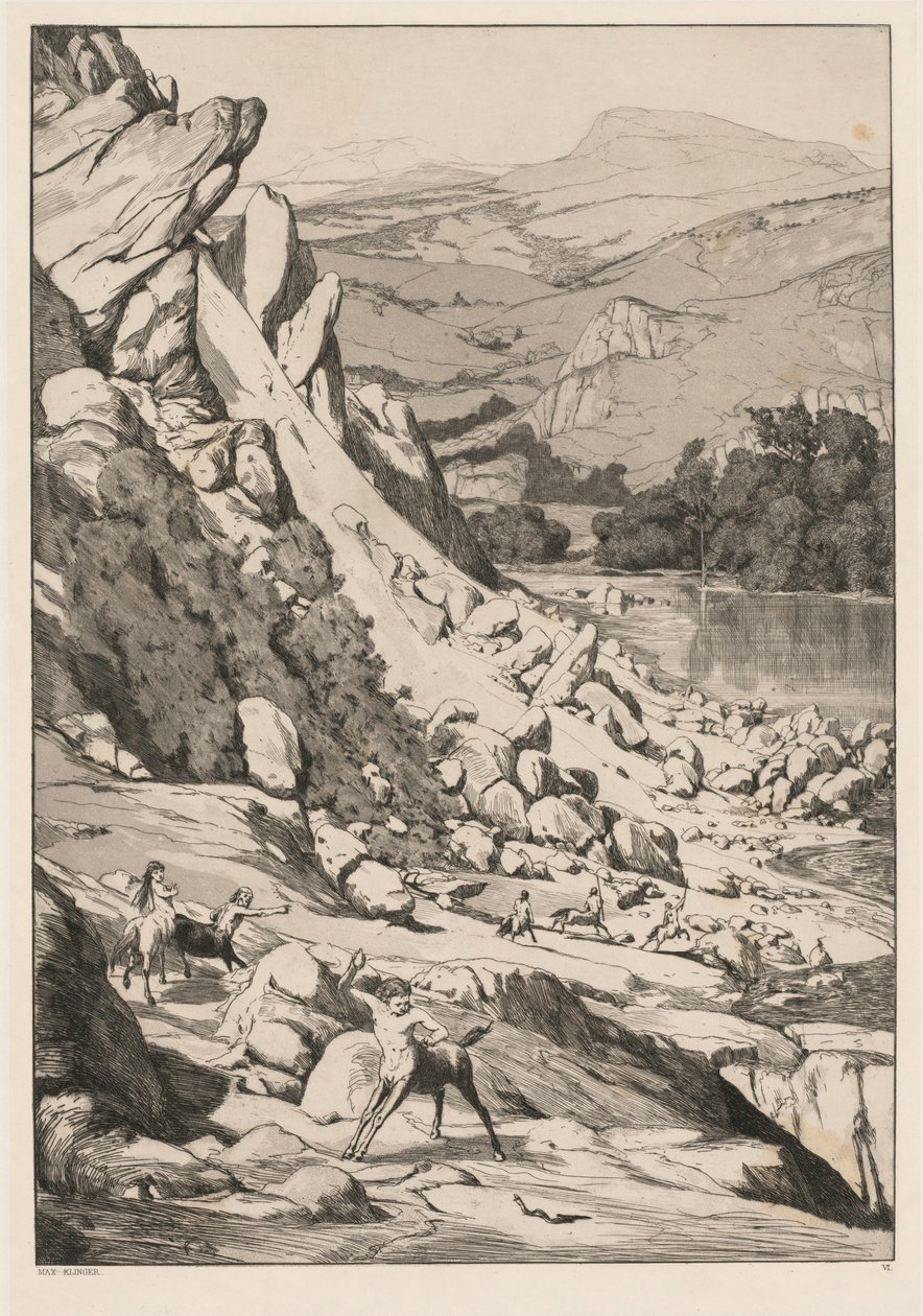الانهيار الأرضي Opus IV ، 6 ، 1881. بواسطة ماكس كلنجر