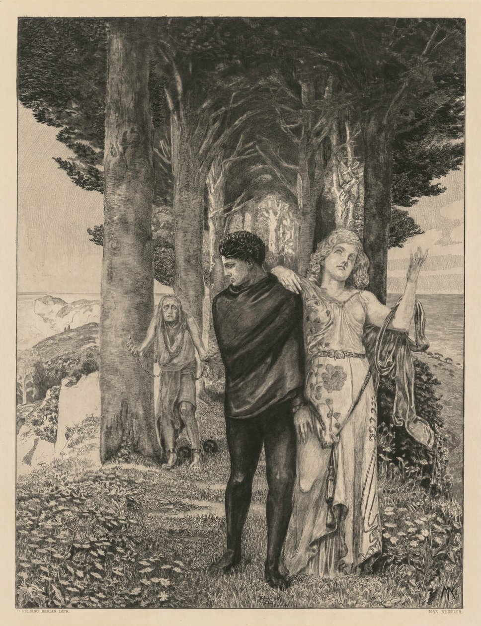 على الموت الجزء الثاني ، Opus XIII Print 4: Genius Artist ، 1903. بواسطة ماكس كلنجر