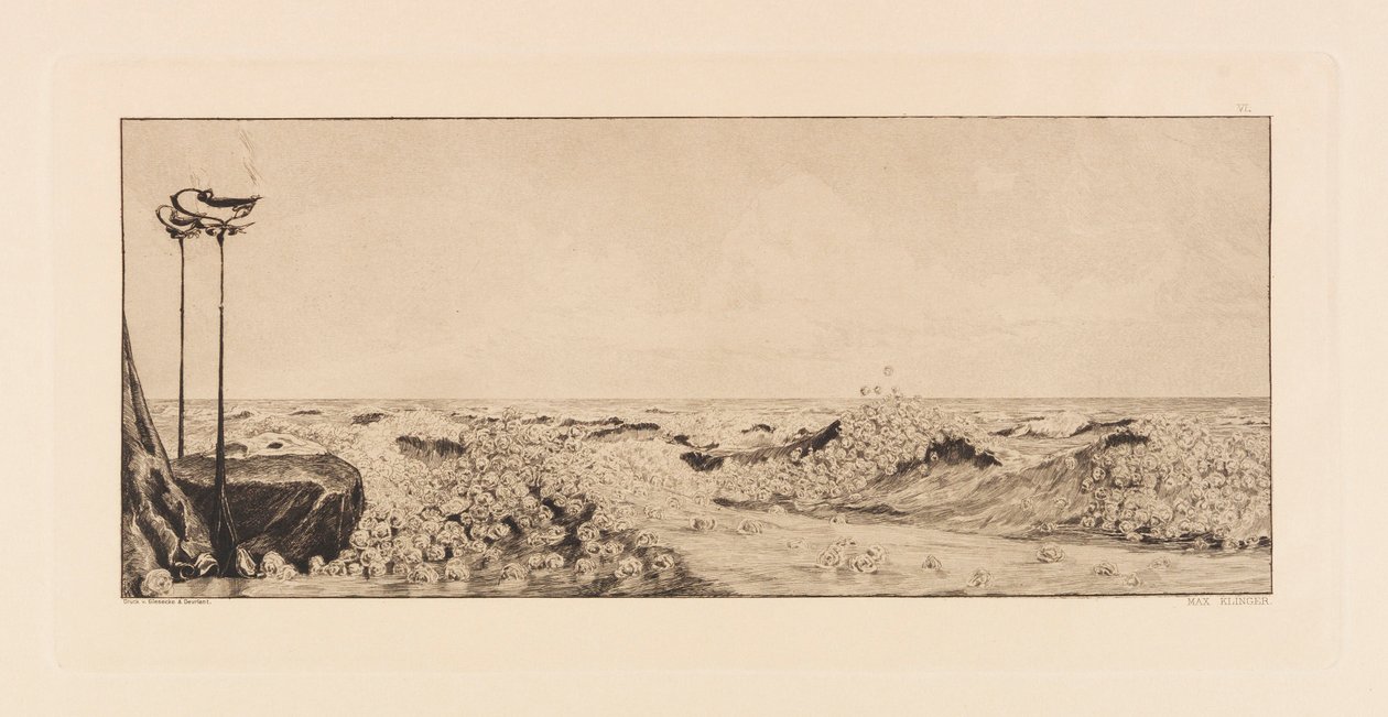 Opus VI ، من إعادة صياغة حول العثور على قفاز ، 1881. بواسطة ماكس كلنجر