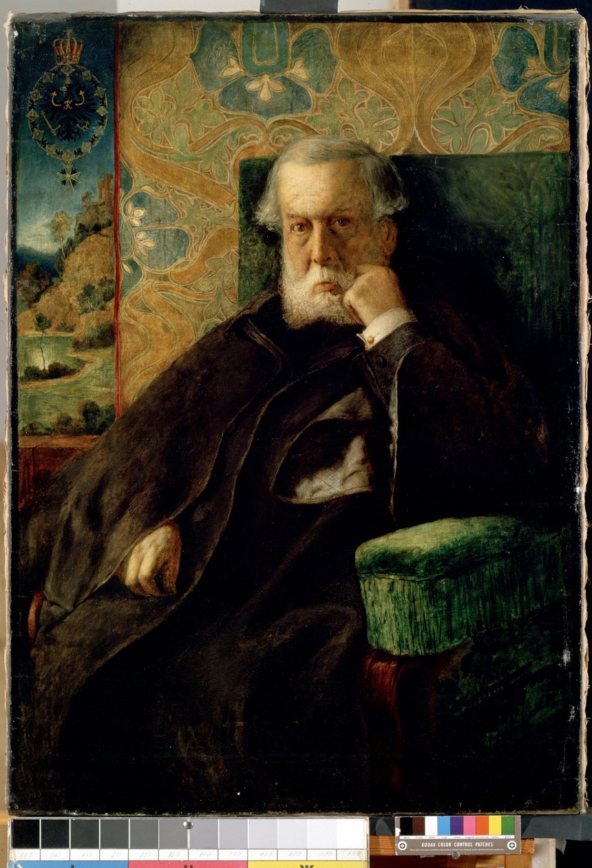 لوحة "بورتريه للدكتور فون ماير" لماكس كلينجر (1857-1920) قاتمة 111.3x80.2 سم متحف ميكالوجوس كونستانتيناس سيورليونيس للفنون الجميلة ، كاوناس ، ليتوانيا بواسطة ماكس كلنجر