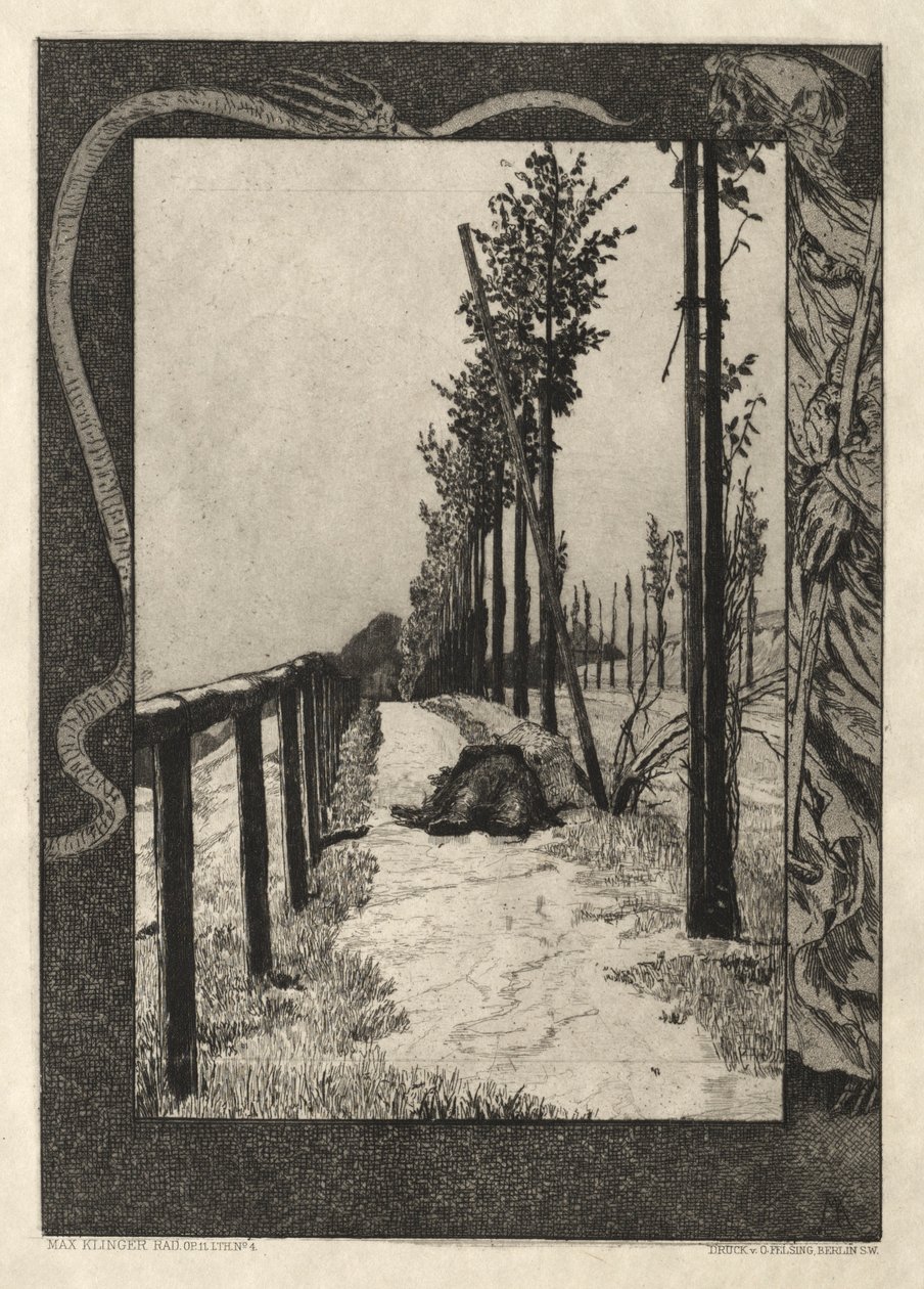 Vom Tode I، Opus II، 1889 No. 4. بواسطة ماكس كلنجر