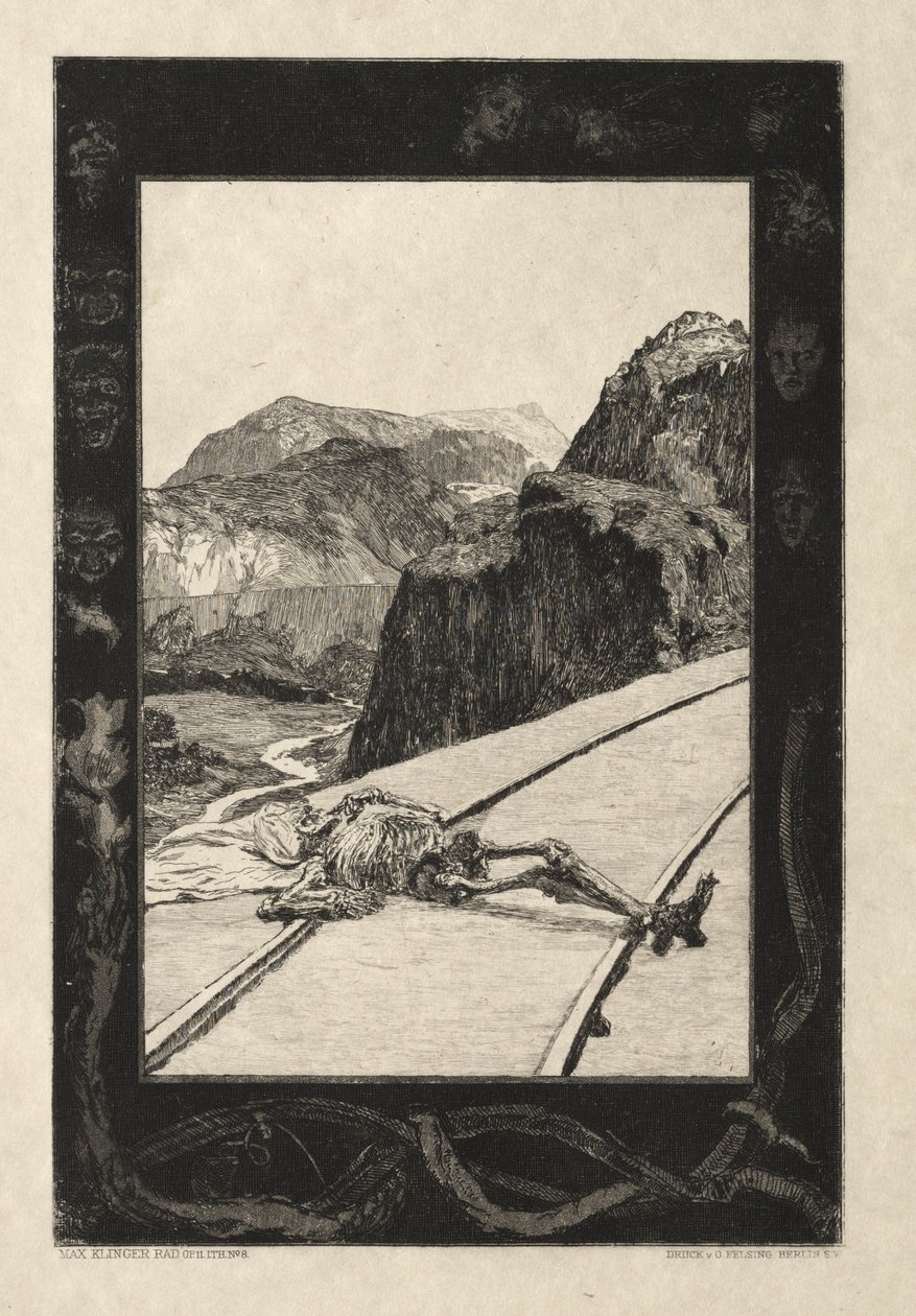 Vom Tode I، Opus II، 1889 No. 8. بواسطة ماكس كلنجر