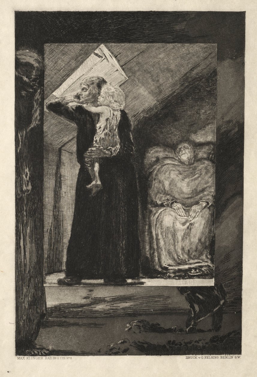 Vom Tode I ، Opus II ، 1889 No. 9. بواسطة ماكس كلنجر