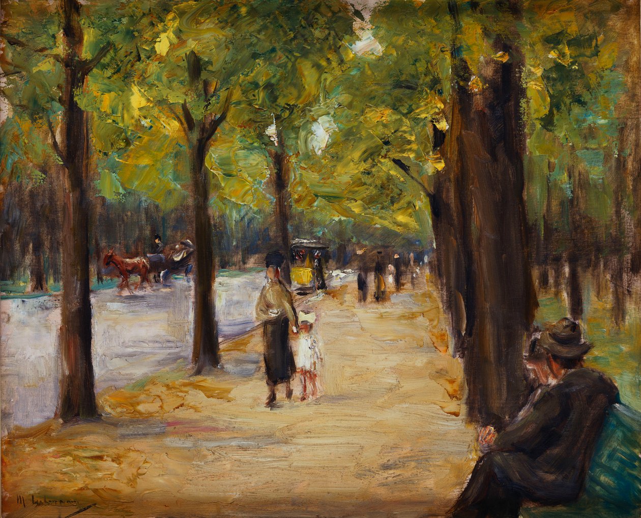 في Tiergarten ، برلين ، c.1920 بواسطة ماكس ليبرمان