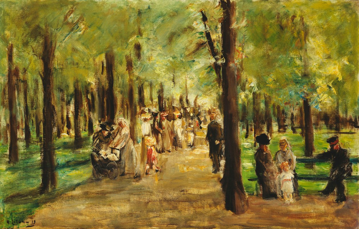 مشوا في Tiergarten ؛ مشوا في Tiergarten ، 1918 بواسطة ماكس ليبرمان