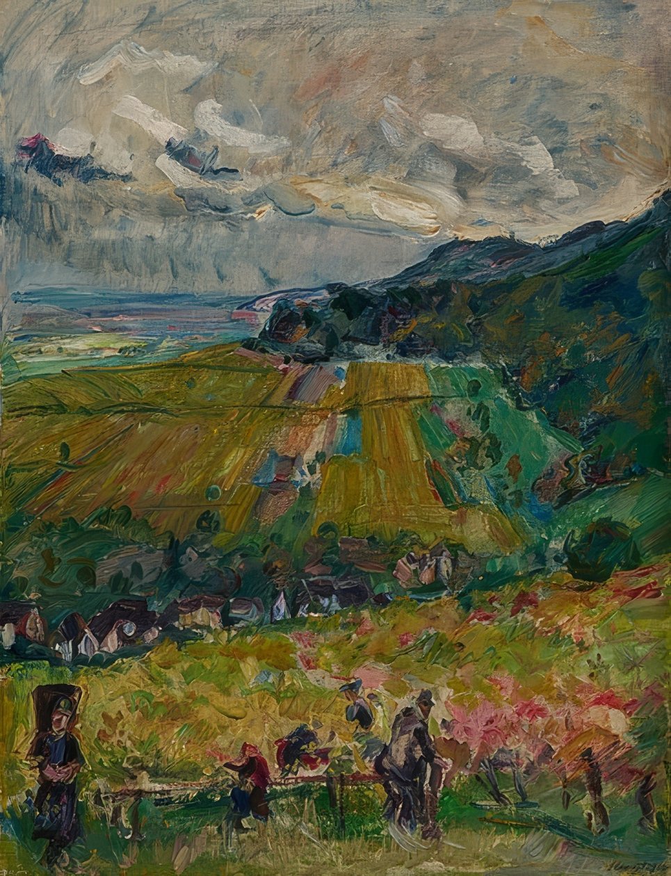 بالاتينات المناظر الطبيعية ، خمر في Neucastel. 1916 بواسطة ماكس Slevogt