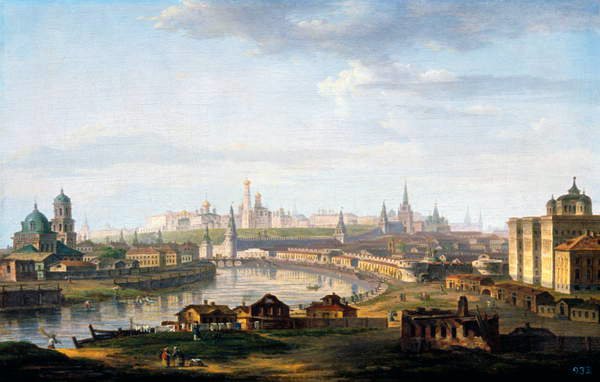 منظر لموسكو ، 1819 بواسطة مكسيم Nikiforovitsch Worobjeff