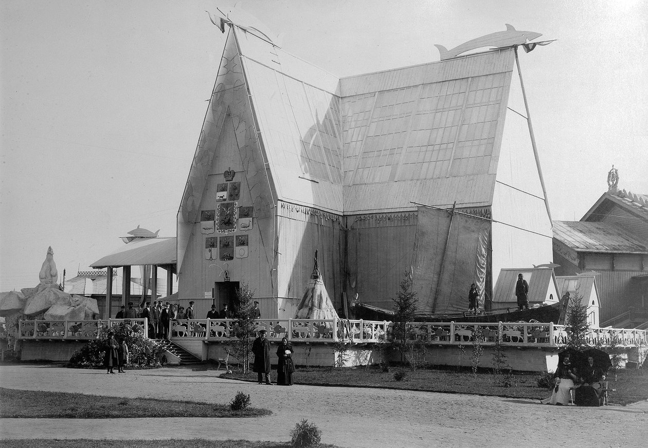 الجناح الشمالي ، معرض عموم روسيا ، نيجني نوفغورود ، روسيا ، 1896. بواسطة مكسيم دميترييف