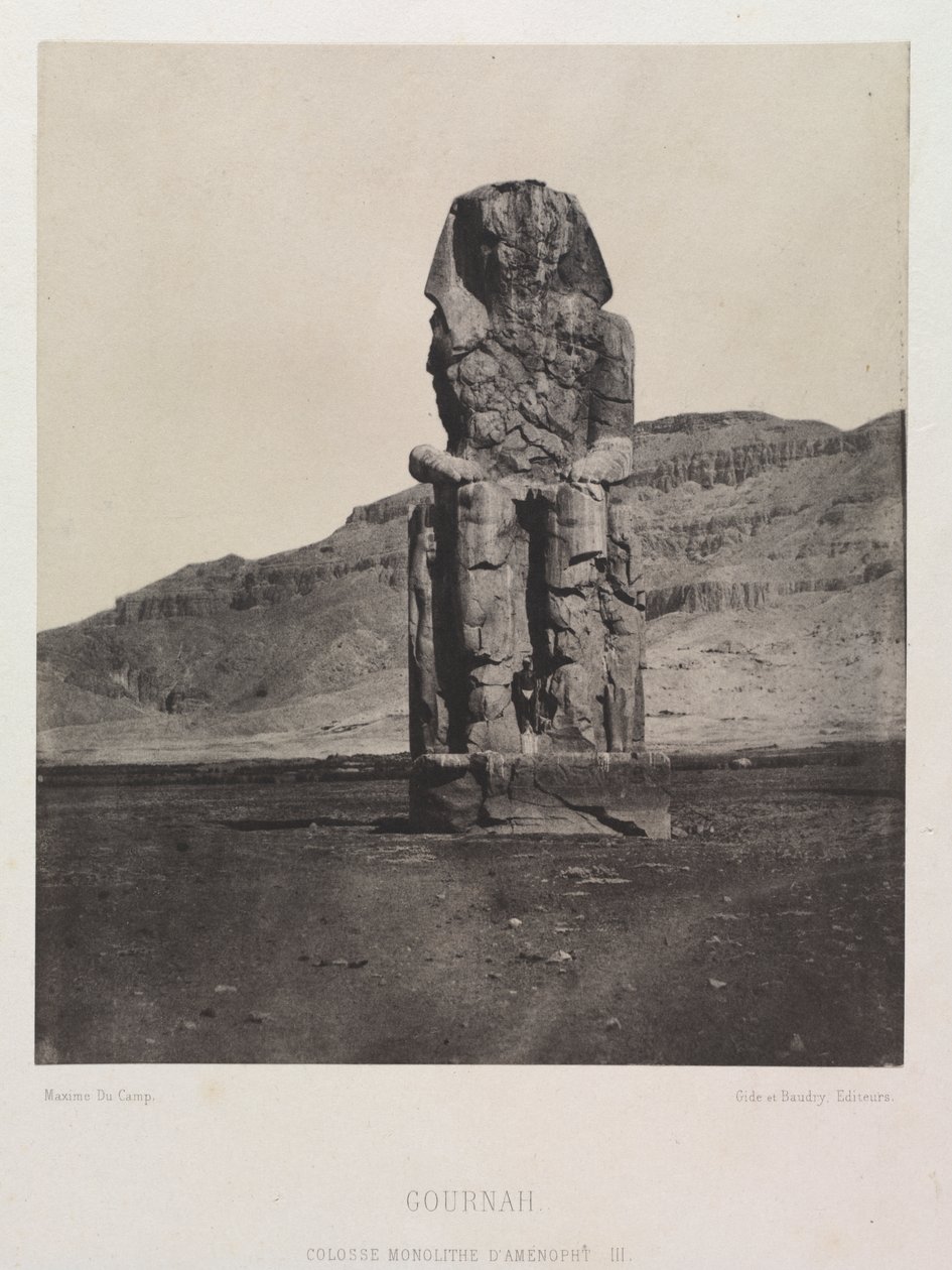 منليث ضخم لأمنحتب الثالث ، جورنه بواسطة ماكسيم دو كامب