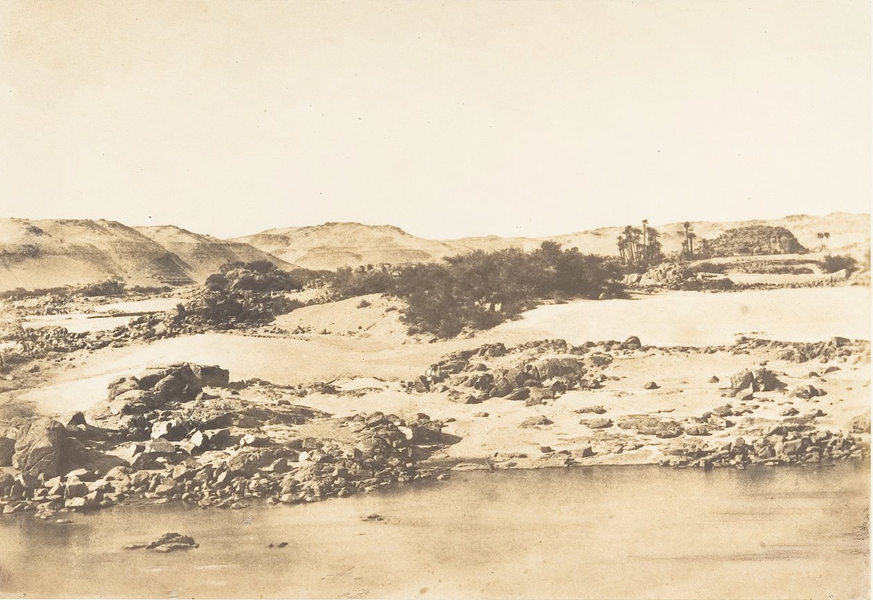 مدخل الجندل الأول بالقرب من أسوان 1849-50. بواسطة ماكسيم دو كامب