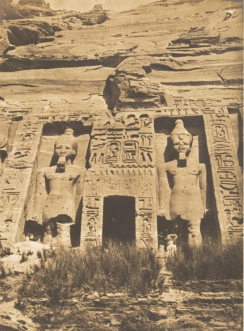مدخل Spéos d'Athor ، في أبو سمبل ، مارس 1850. بواسطة ماكسيم دو كامب