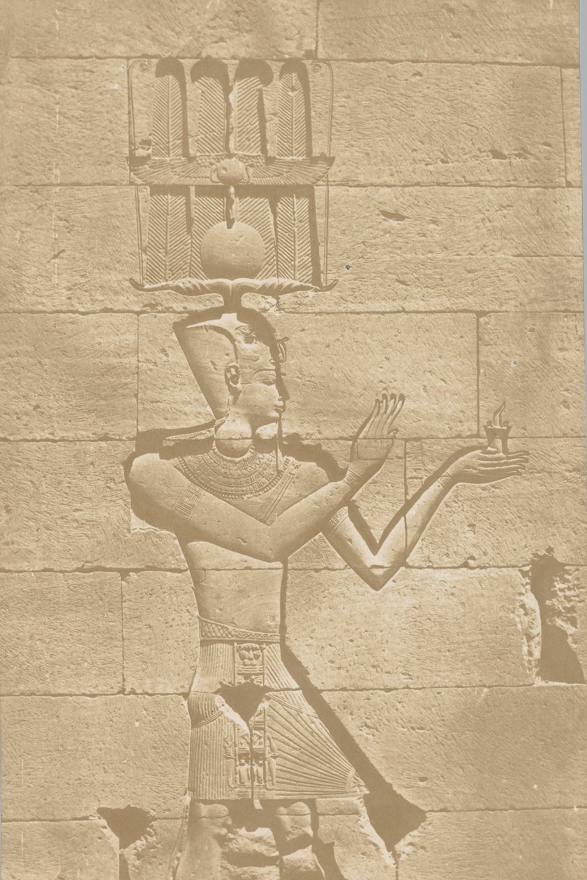 كلابشة ، نحت للواجهة الخلفية للمعبد ، 1849-1851. بواسطة ماكسيم دو كامب
