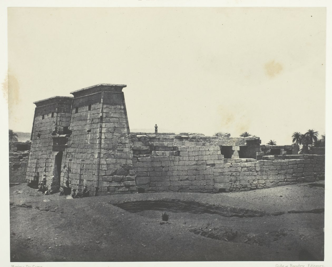 الكرنك ، معبد خونس ، طيبة ، 184951 ، طبع عام 1852. بواسطة ماكسيم دو كامب