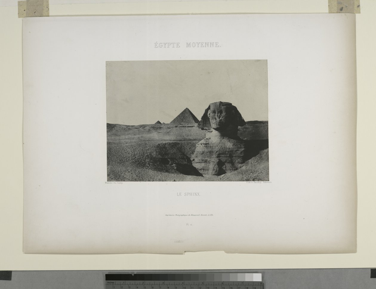Le Sphinx, Egypt (b/w photo) بواسطة ماكسيم دو كامب
