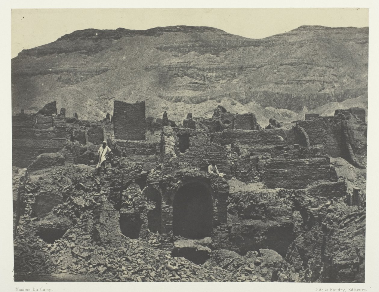 Medinet-Habou، أطلال مدينة بابا؛ طيبة بواسطة ماكسيم دو كامب