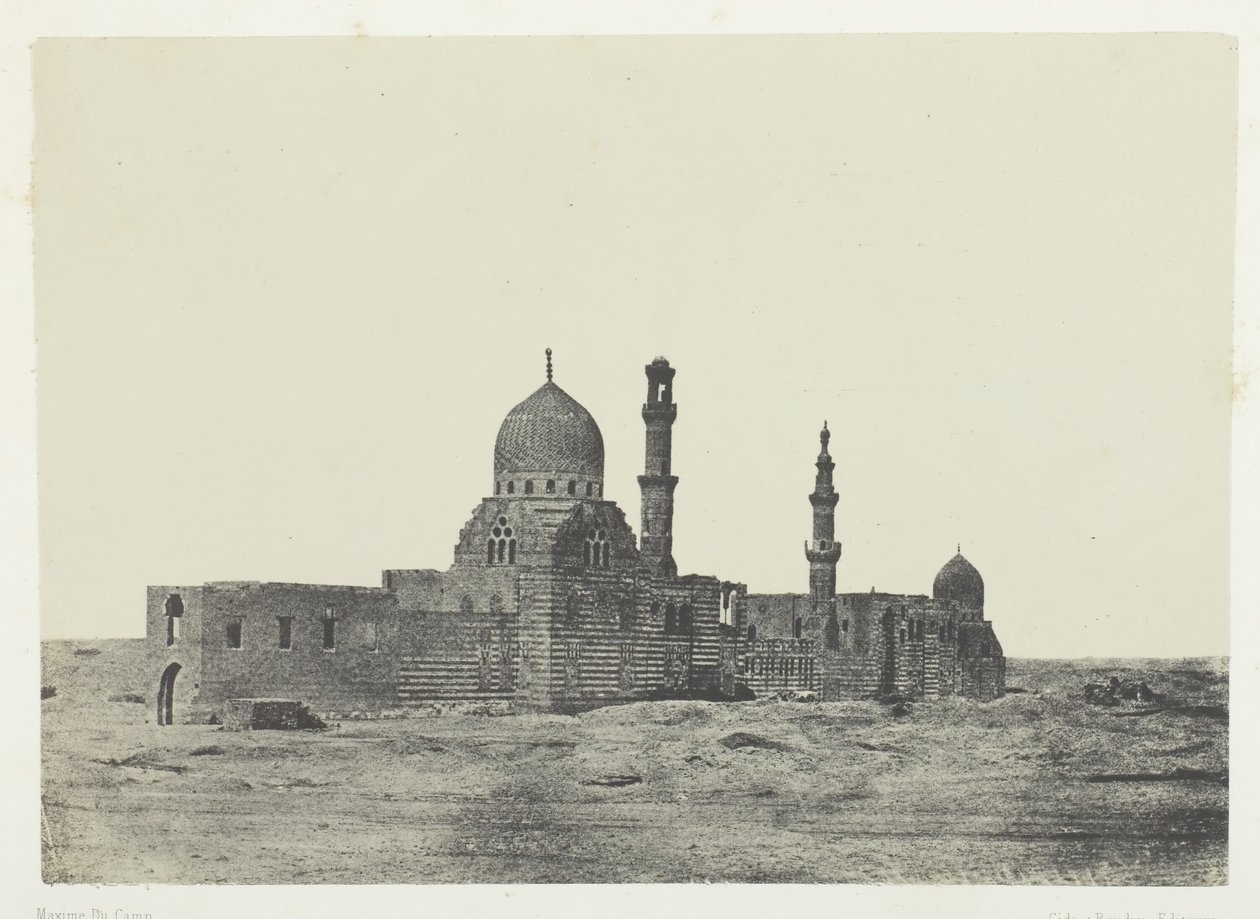 مسجد وضريح الأيوبيين ، لو كير ، 184951 ، طبعت عام 1852. بواسطة ماكسيم دو كامب