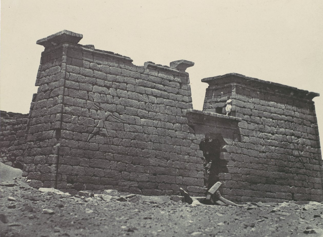 النوبة. Hemi-Spéos of Sébour. أبراج ، 1850. بواسطة ماكسيم دو كامب