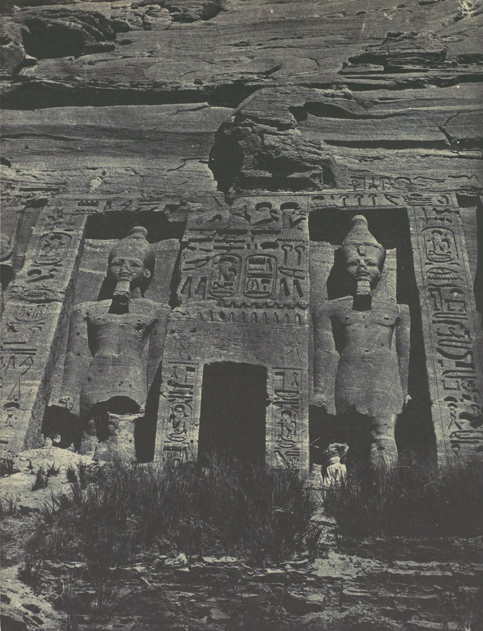 النوبة. إبسامبول. مدخل سبيوس حتحور 1850. بواسطة ماكسيم دو كامب