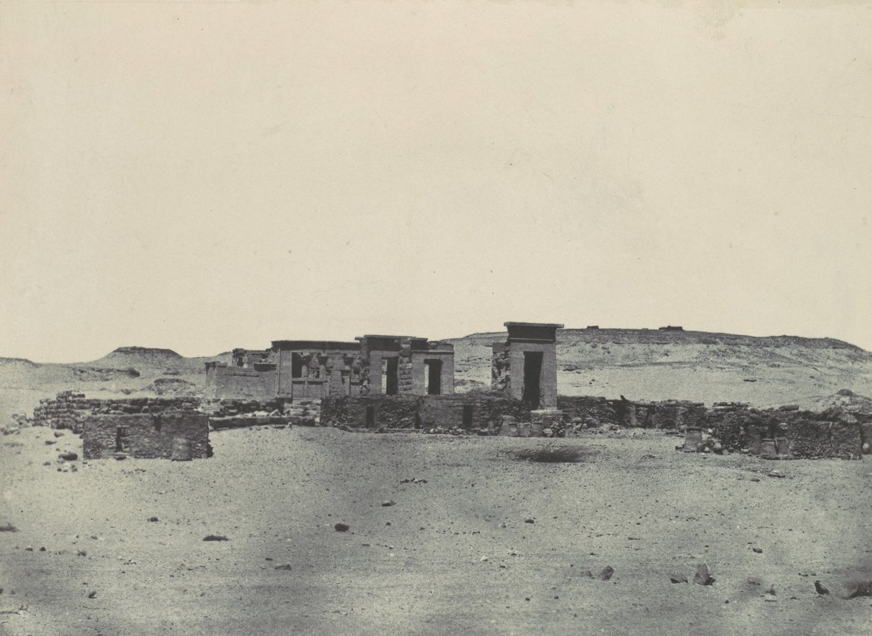 النوبة. معبد وقرية ديبود. Parembola من خط سير الرحلة الأنطونية ، ١٨٥٠. بواسطة ماكسيم دو كامب