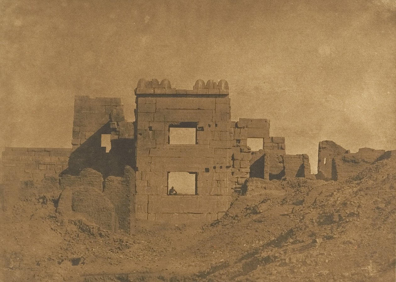 جناح أو جينيسوم رمسيس-ميامون ، في مدينة حبو ، 1849-50. بواسطة ماكسيم دو كامب
