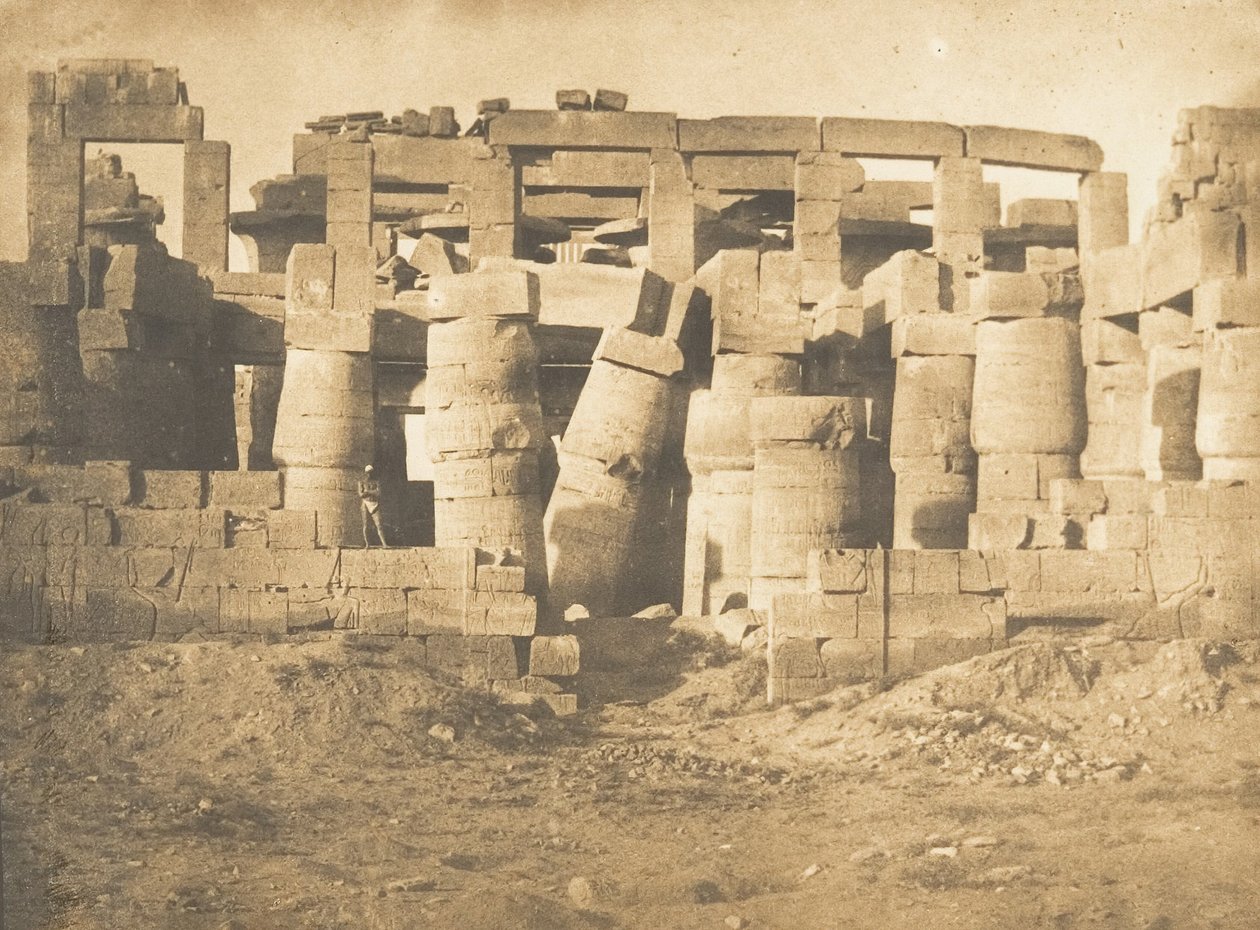 الباب الشمالي لقاعة Hypostyle بقصر الكرنك ، 1849-50. بواسطة ماكسيم دو كامب