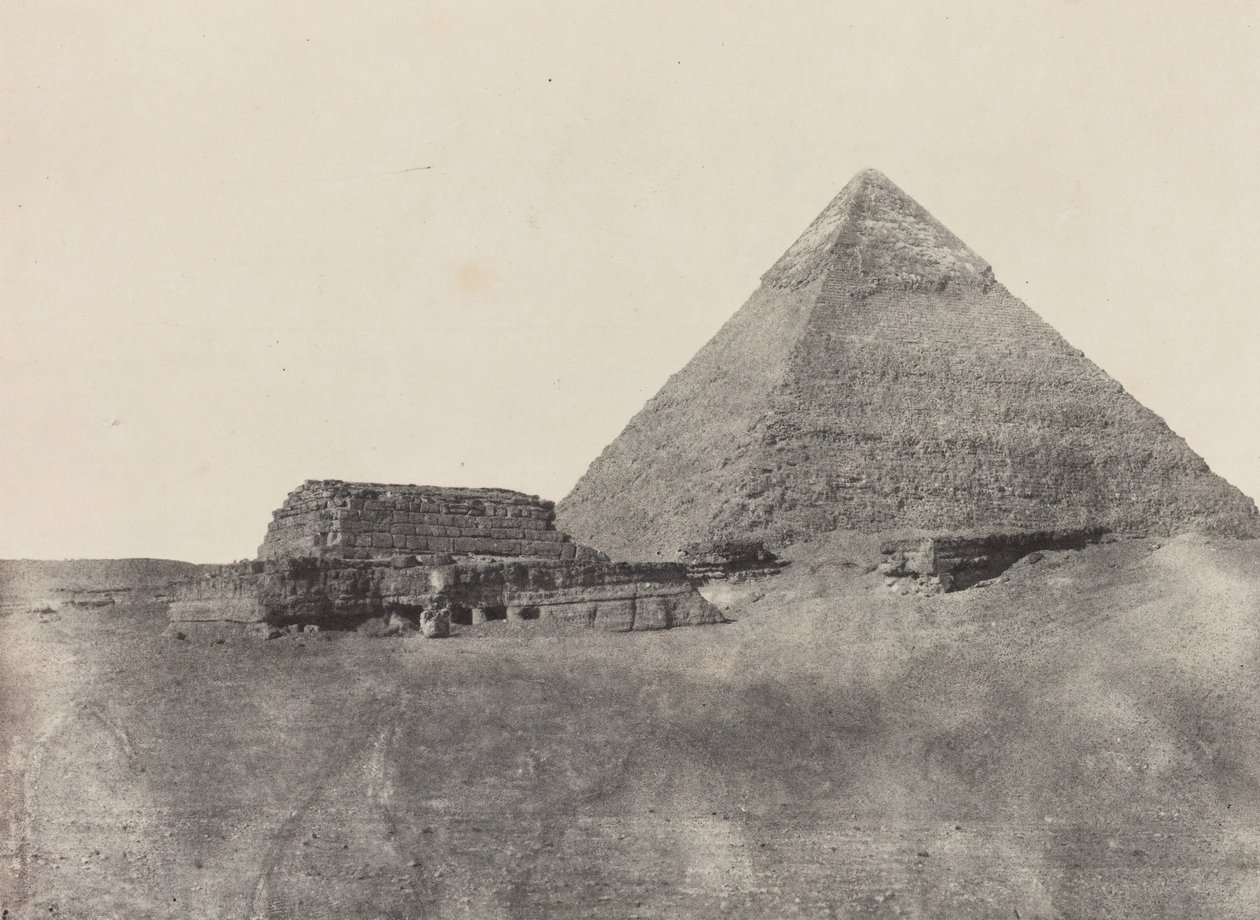 هرم خفرع ، مصر الوسطى ، 184951 ، طبع 1852. بواسطة ماكسيم دو كامب
