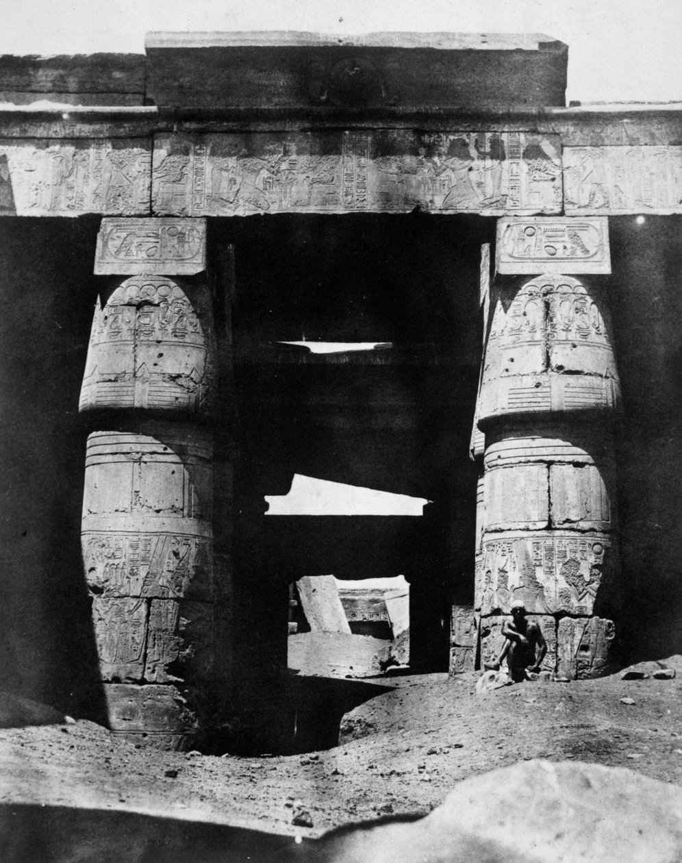 أطلال المعبد ، مصر ، 1852 بواسطة ماكسيم دو كامب