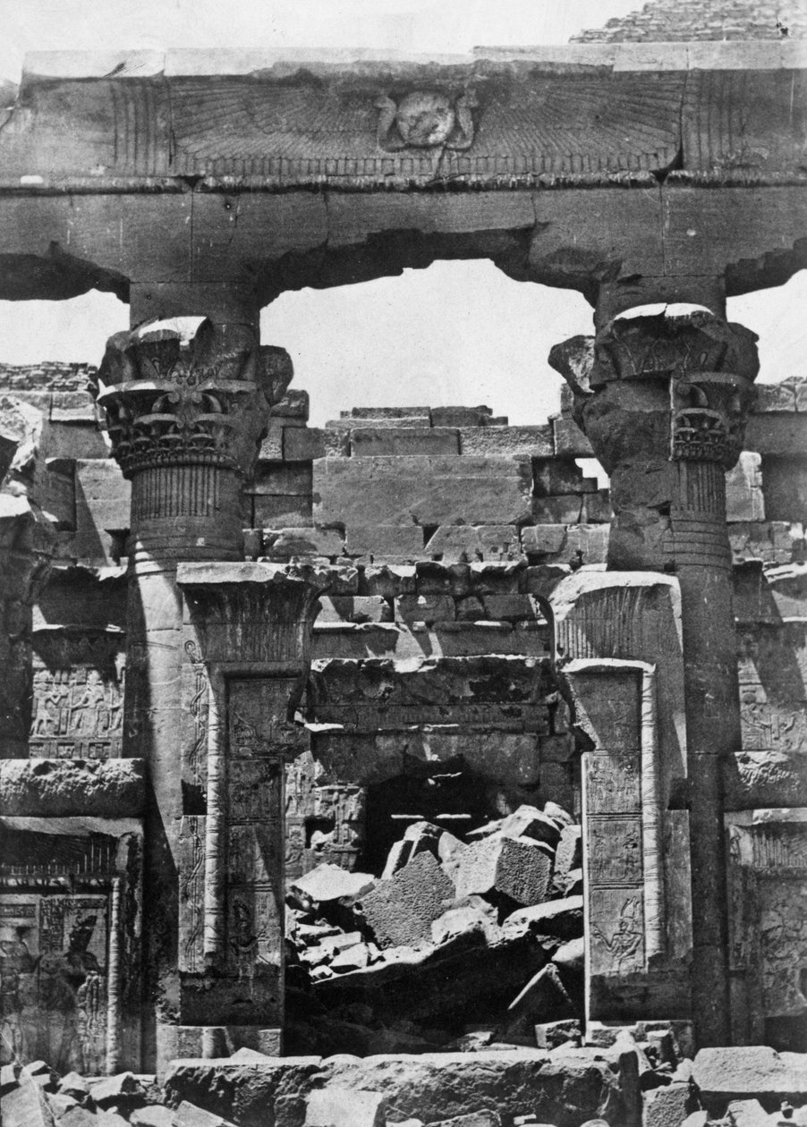 أطلال المعبد ، مصر ، 1852. بواسطة ماكسيم دو كامب