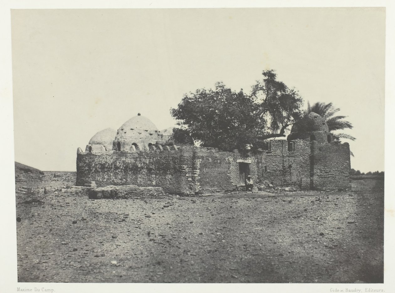 قبر سيدي عبد الله المرابط ، صعيد مصر ، 184951 ، طبعت 1852. بواسطة ماكسيم دو كامب
