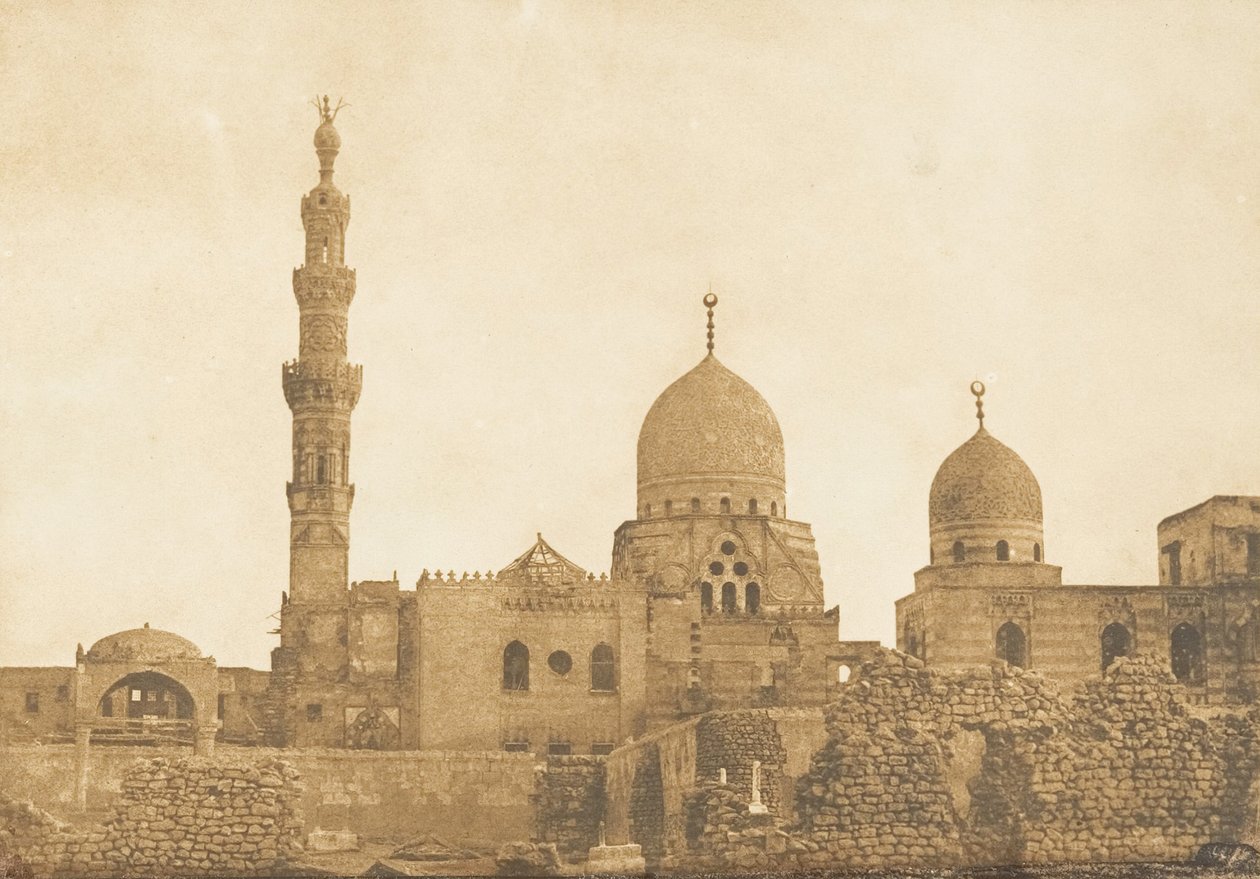 ضريح السلطان كايت باي بالقاهرة ، ديسمبر ١٨٤٩- يناير ١٨٥٠. بواسطة ماكسيم دو كامب