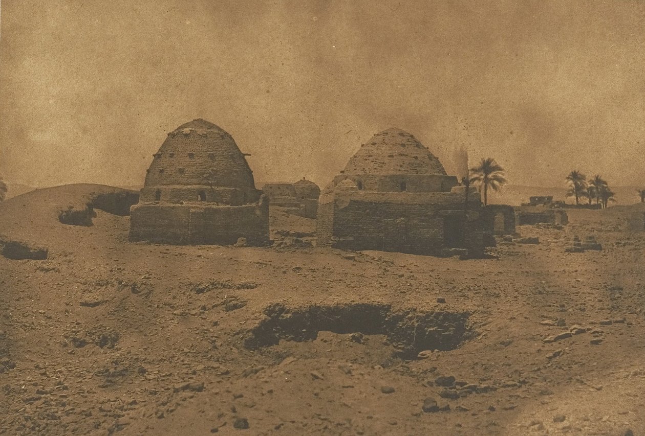 مقابر المسلمين في هيرمنت ، 1849-50. بواسطة ماكسيم دو كامب