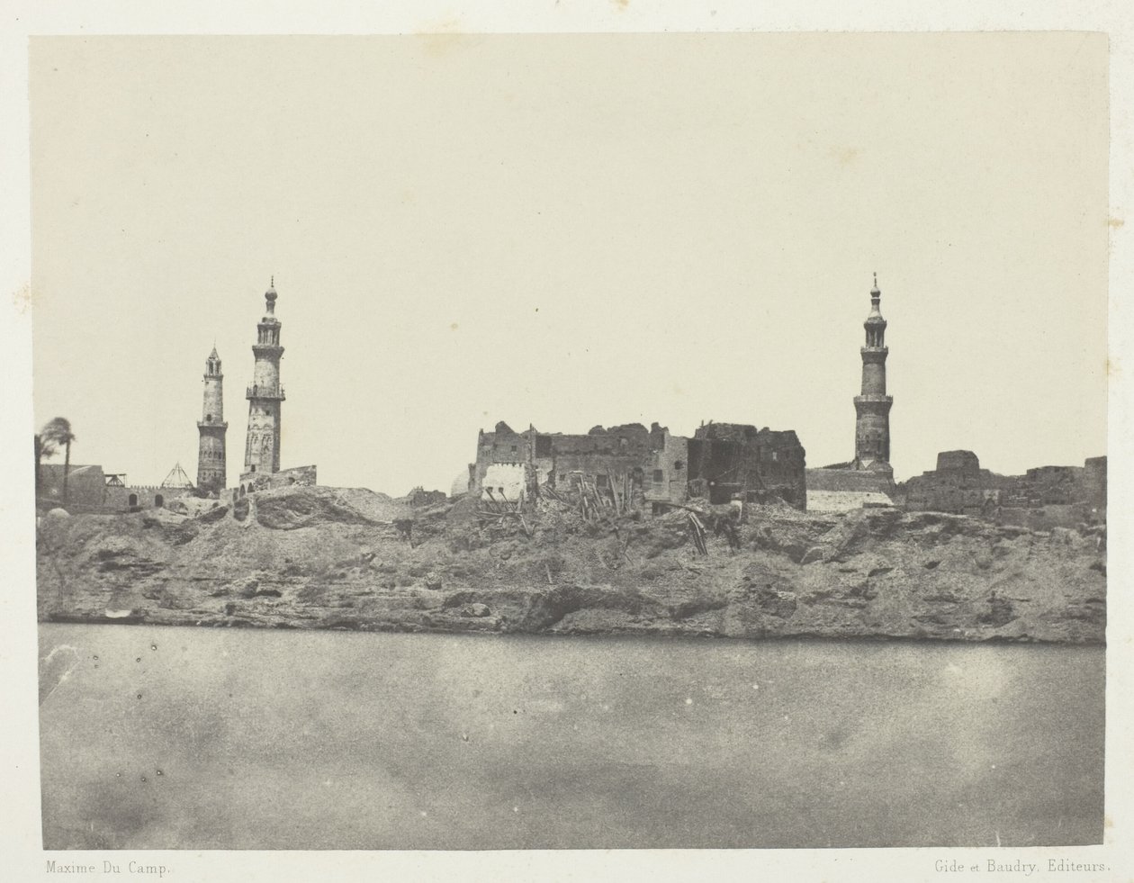 منظر عام ، جرجه ، صعيد مصر بواسطة ماكسيم دو كامب