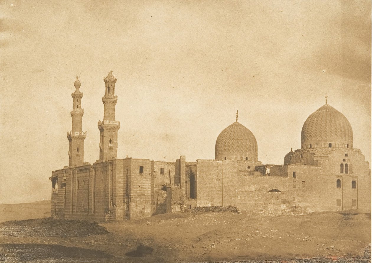 منظر عام لمسجد وضريح السلطان بزقوك ، الملك ... ، ديسمبر ١٨٤٩- يناير ١٨٥٠. بواسطة ماكسيم دو كامب