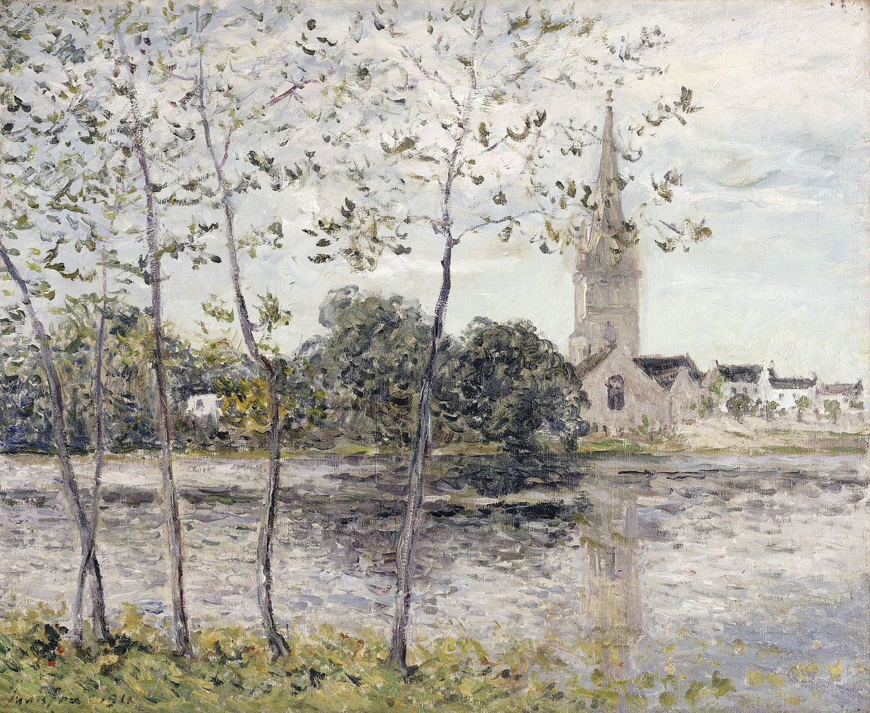 من البركة في Rosporden ، فينيستير ؛ Au Bord de l "Etang and Rosporden، Finistere، 1911 بواسطة مكسيم اميل لويس موفرا