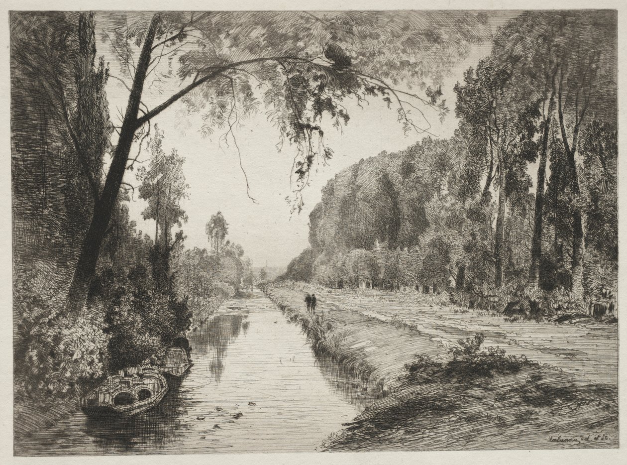 القناة في Pont Sainte-Maxence بواسطة مكسيم لالان