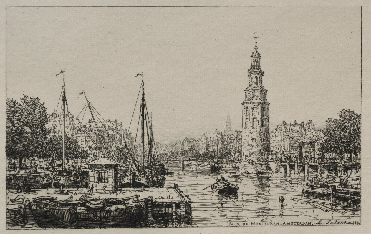Tour de Montelban ، أمستردام ، 1884. بواسطة مكسيم لالان