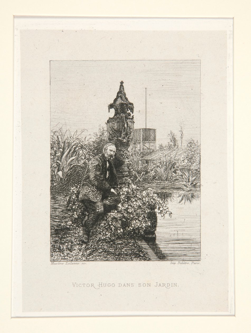 فيكتور هوغو dans son jardin (فيكتور هوغو في حديقته) ، رر. 12 من جناح Chez Victor Hugo (Victor Hugo بواسطة مكسيم لالان