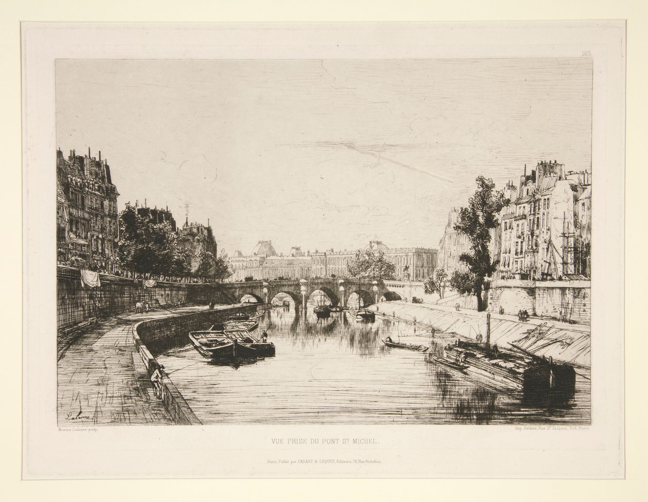 منظر مأخوذ من Pont Saint-Michel بواسطة مكسيم لالان